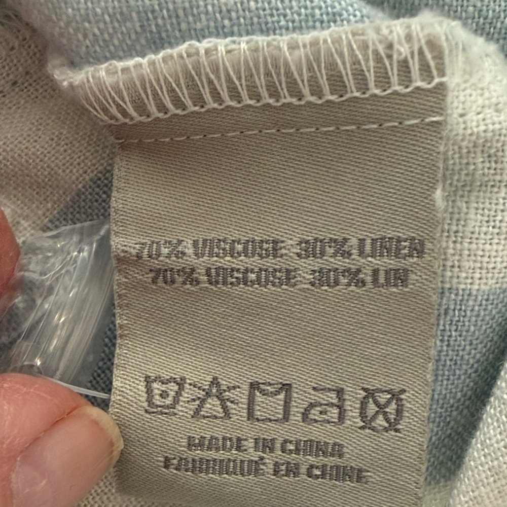Charlie Paige Blue and White Striped Blouse - Picture 11 of 15